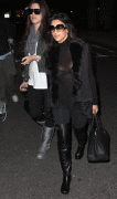 Kim Kardashian & Khloe Kardashian Arriving at JFK airport